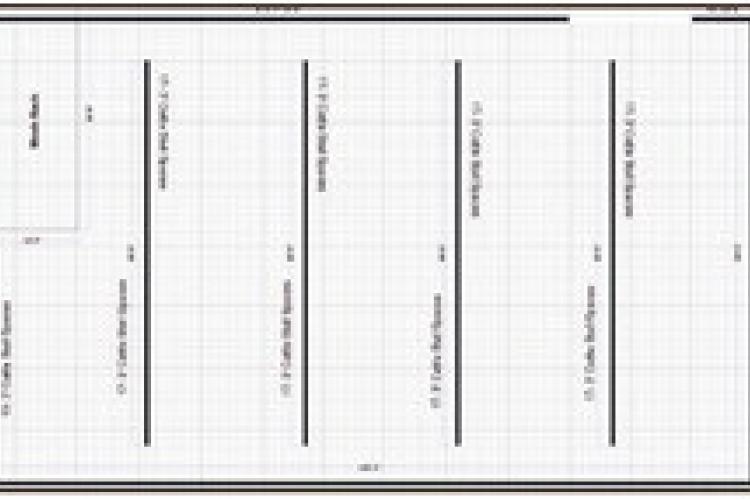 A mock layout depicts the planned expansion of the Archer County Junior Livestock Show Barn, including a new covered cattle facility designed. Courtesy photo