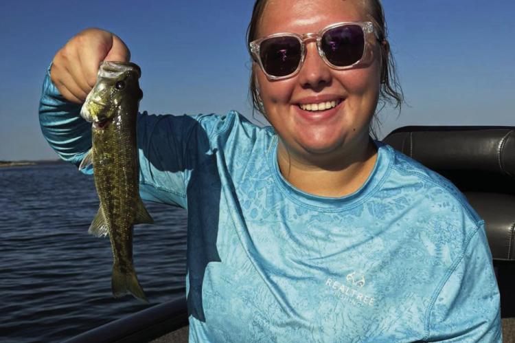 Windthorst FFA Bass Fishing Team competed at the first fishing tournament of the year. Pictured is Bass Fishing Team member Jeslyne West. Courtesy photo