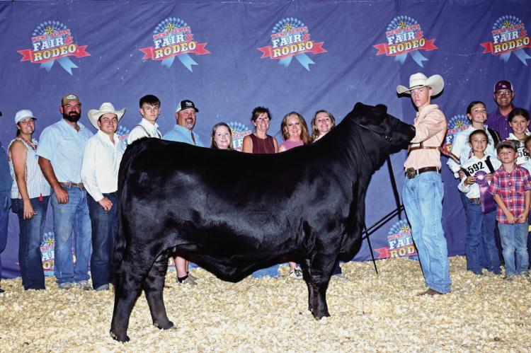Whit Parkey had the Grand Champion Brangus heifer at the West Texas Fair. Courtesy photo