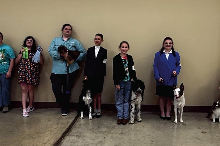 District 3 was well represented this past week at the Texas State 4-H Dog Show in Kerrville with 4-Hers from Wilbarger, Wichita, Wise, Archer, Young and Parker Counties competing.These 4-Hers and their best pups competed in contests such as Rally, Obedience, Conformation, Showmanship, Costume, Tricks, Olympics and even a Skillathon contest. Courtesy photo