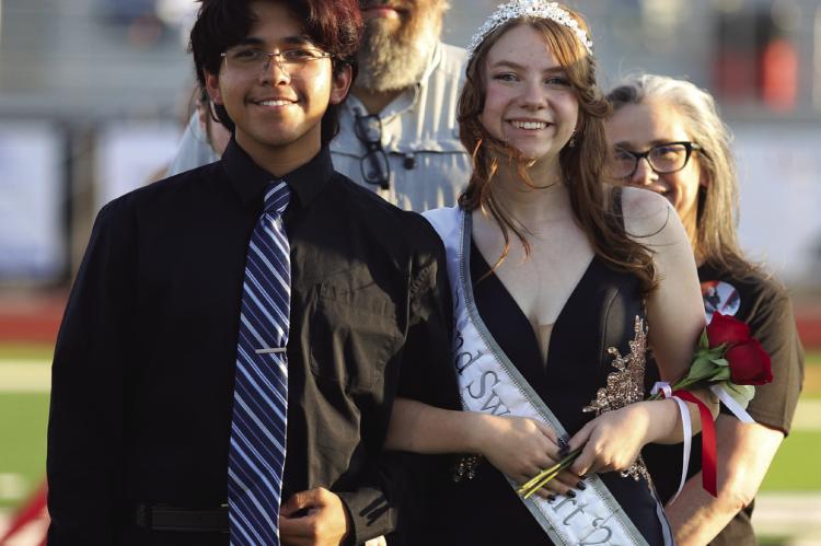 Holliday Band Sweetheart was Caitlin McConnell she was escorted by Juan Paredon. McConnell was crowned prior to the homecoming game on Friday, Sept. 18. Photo/Rolando Medina
