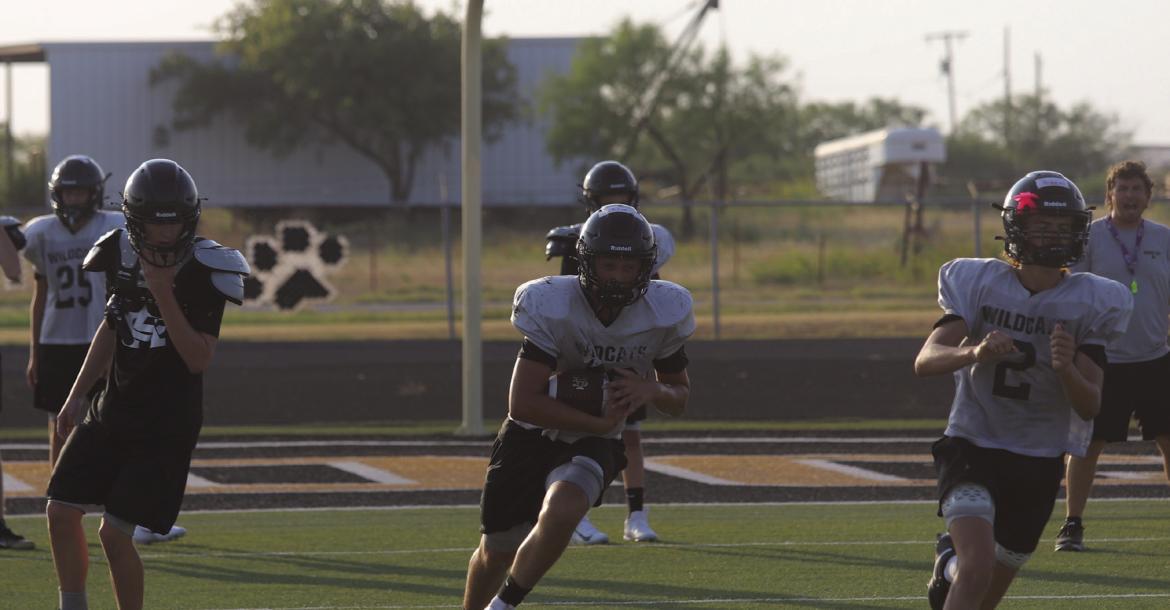 The Archer City Wildcats have begun their Two-a-Days practices as they prepare for their Aug. 28 at the Chico Dragons. Photo/Nahan Lawson